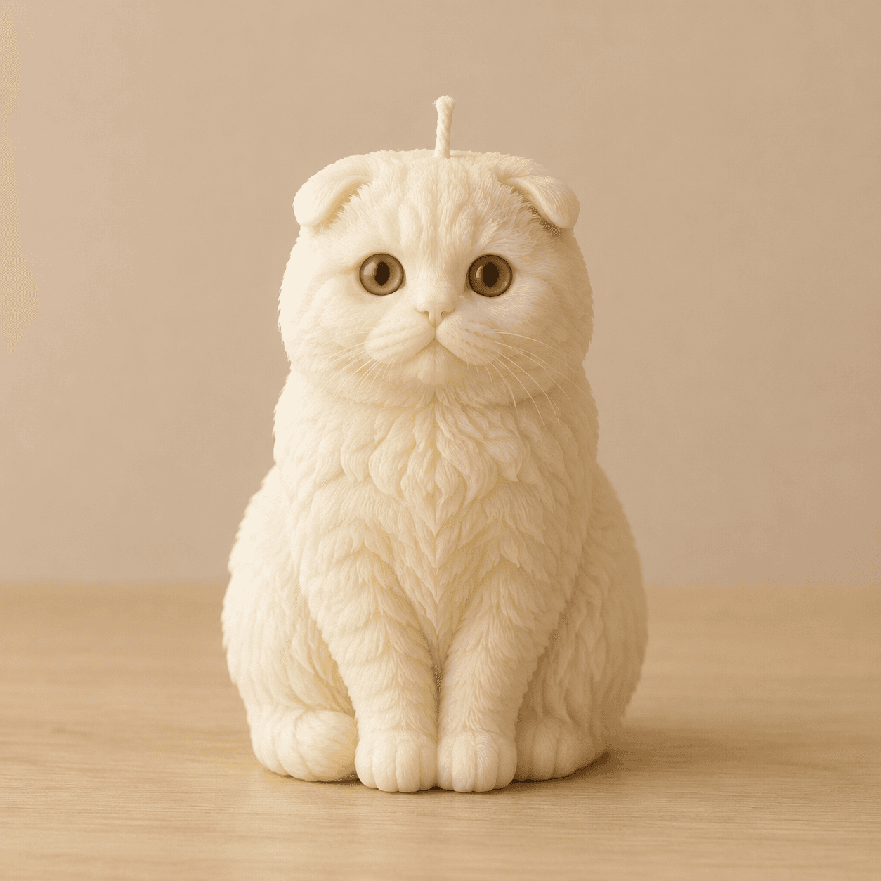 Sitting Scottish Fold candle by Dreaming Day